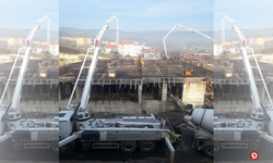 Yeni hastaneye beton atıldı