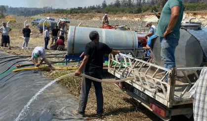 Domaniç Süt Birliğinden Yangına Gönüllü Destek: Araçlar Bölgeye Su Taşıdı