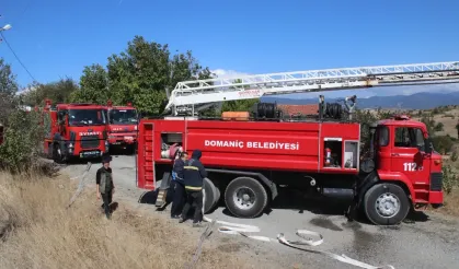 Domaniç’te İtfaiye ve Orman İşletmesi Alevlere Geçit Vermiyor
