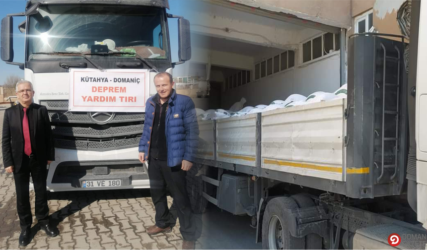 Domaniç’ten bağışlanan 550 çuval un yola çıktı