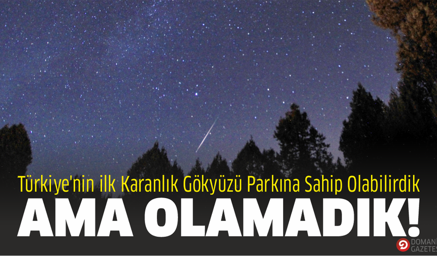 Türkiye'nin ilk Karanlık Gökyüzü Parkına Sahip Olabilirdik Ama Olamadık !