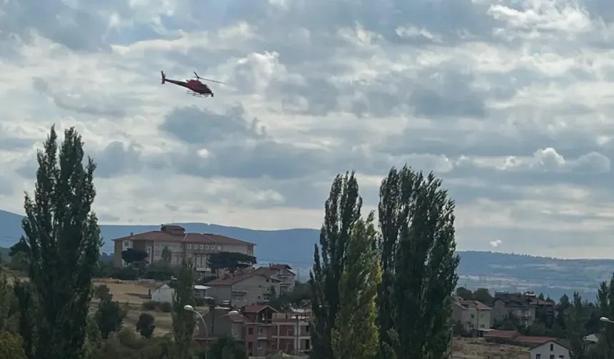 Domaniç'te helikopteri gören 112'yi aradı