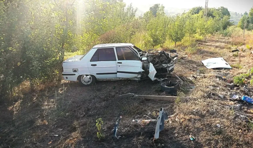 Domaniç Yolu'nda Kaza: Sürücü Şarampole Savruldu